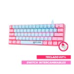 Teclado HypeLegend 60% Rebel Pinku Red Switch