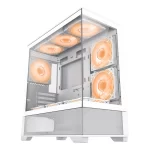 GABINETE GAMEMAX VISTA MW + 6 Fans Cooler Master SickleFlow 120 White